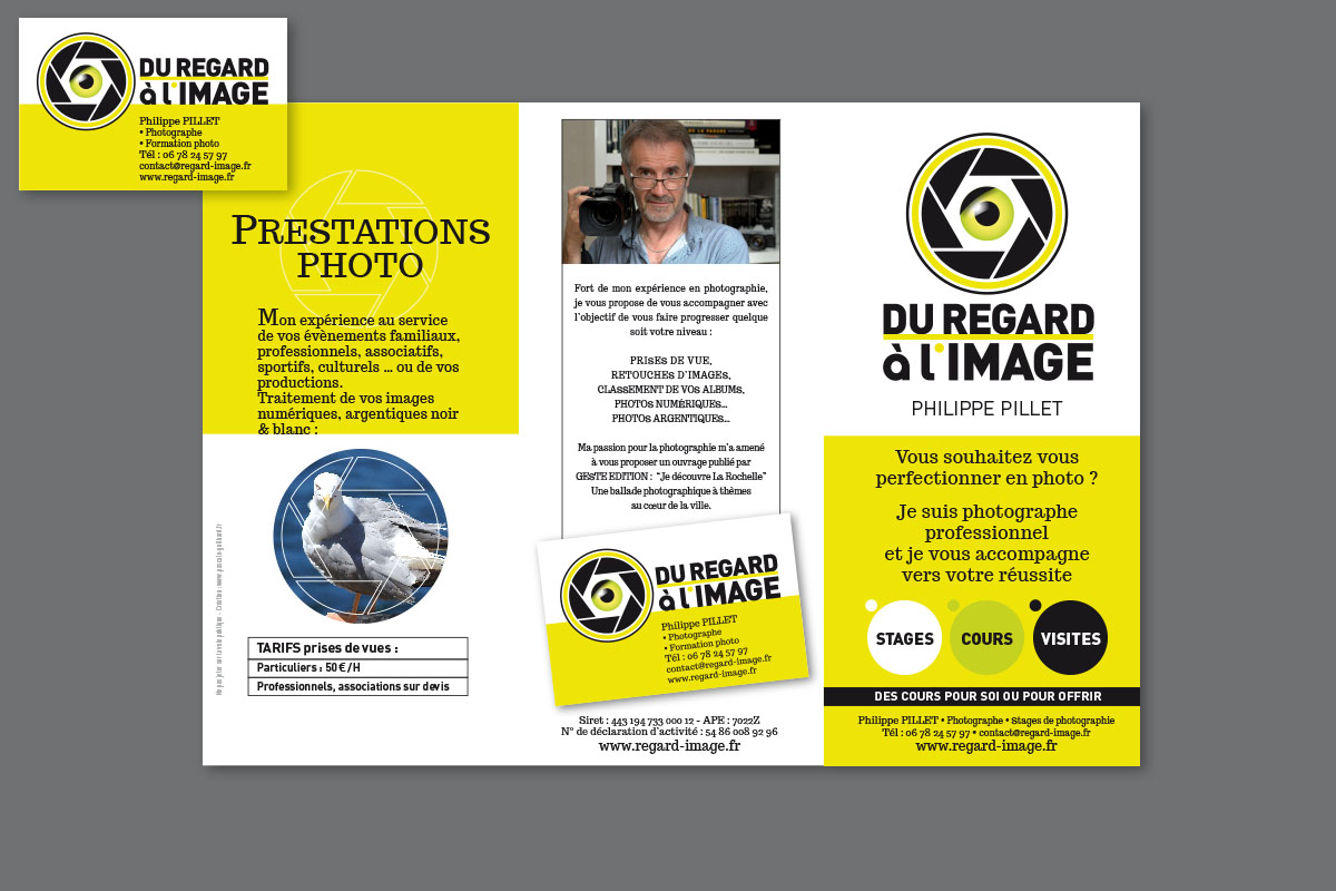 Carte de visite et Flyer : "Du regard à l'image"